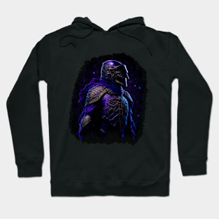 "Warrior of the Night: A Magical Warrior Embracing Splendor" Hoodie